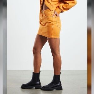 NWT KSUBI Super x Mini Skirt Flame Orange